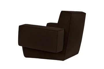 Hunk lounge chair with arm rest - Chocolate - Hem