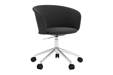 Kendo Swivel office chair with 5 wheels - Graphite-polished aluminium - Hem