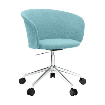 Kendo Swivel office chair with 5 wheels - Icicle-polished aluminium - Hem