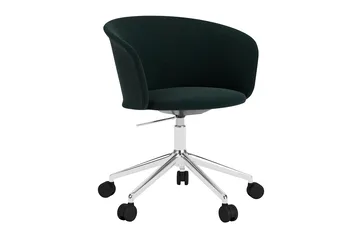 Kendo Swivel office chair with 5 wheels - Pine-polished aluminium - Hem