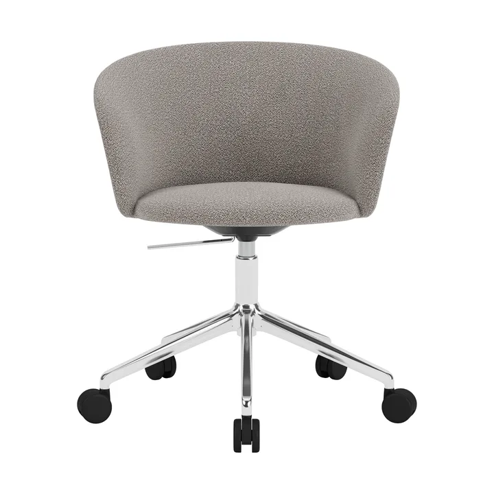Kendo Swivel office chair with 5 wheels - Porcelain-polished aluminium - Hem
