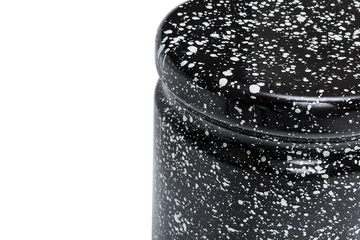 Last stool Ø32x44 cm - Black-white splatter - Hem