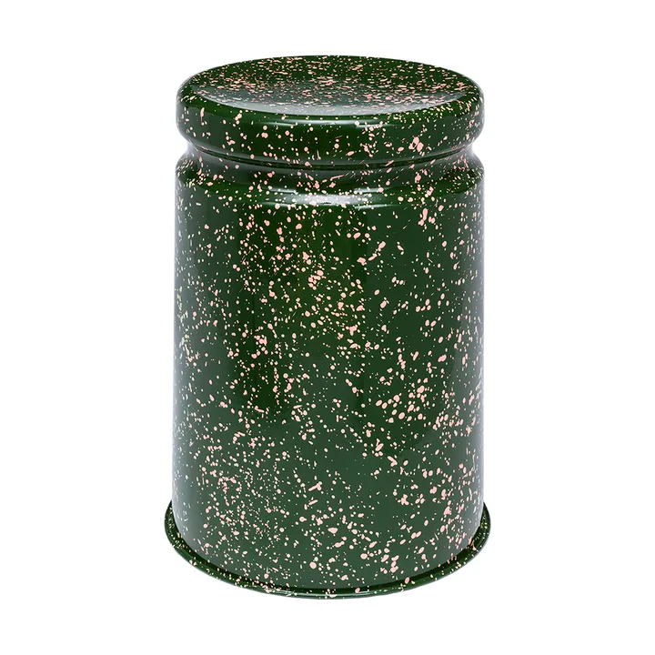 Last stool Ø32x44 cm - Green-pink splatter - Hem