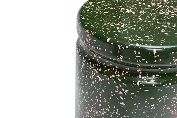 Last stool Ø32x44 cm - Green-pink splatter - Hem