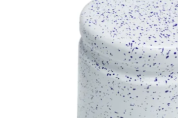 Last stool Ø32x44 cm - White-blue splatter - Hem