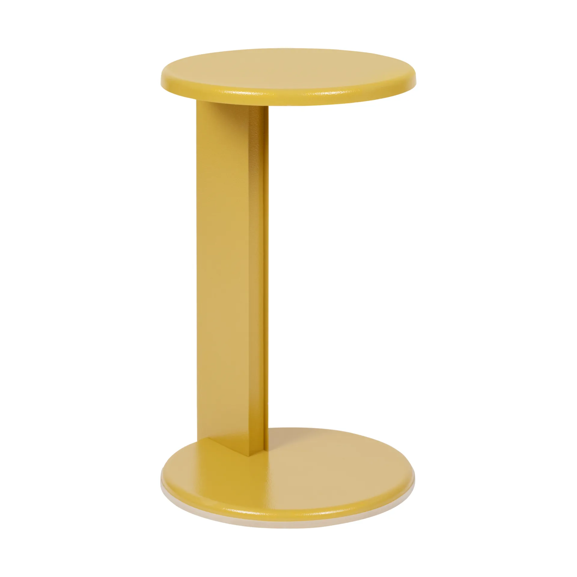 Lolly side table 56 cm, Ochre yellow gloss Hem