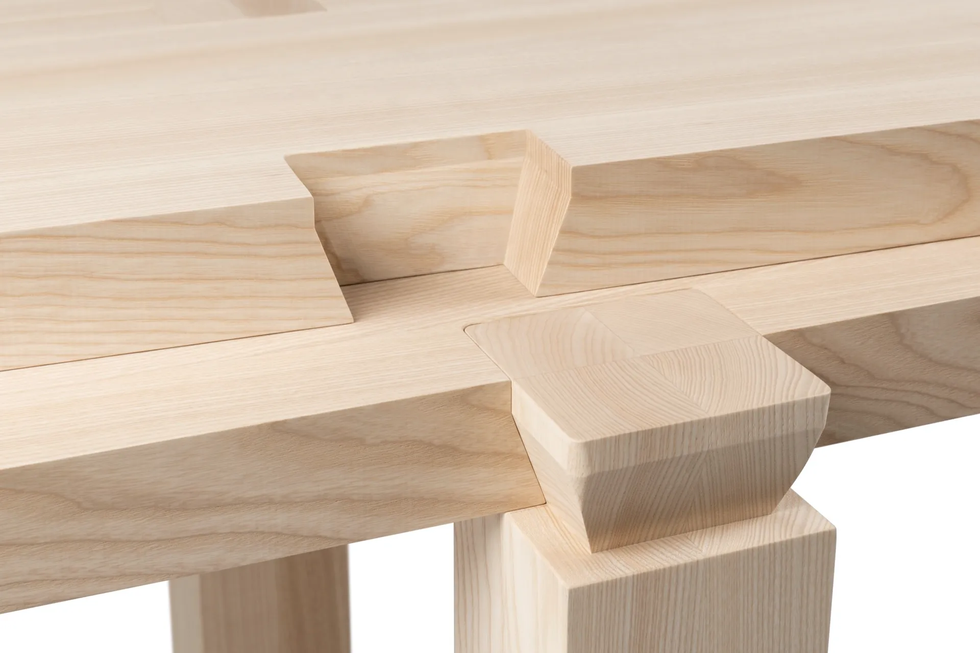 Max dining table with benches 250 cm, Ash Hem