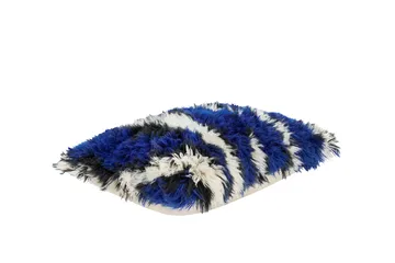 Monster cushion Large 40x60 cm - Ultramarine blue-off white - Hem
