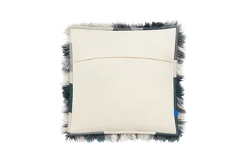 Monster cushion Medium 50x50 cm - Dark teal-off white - Hem