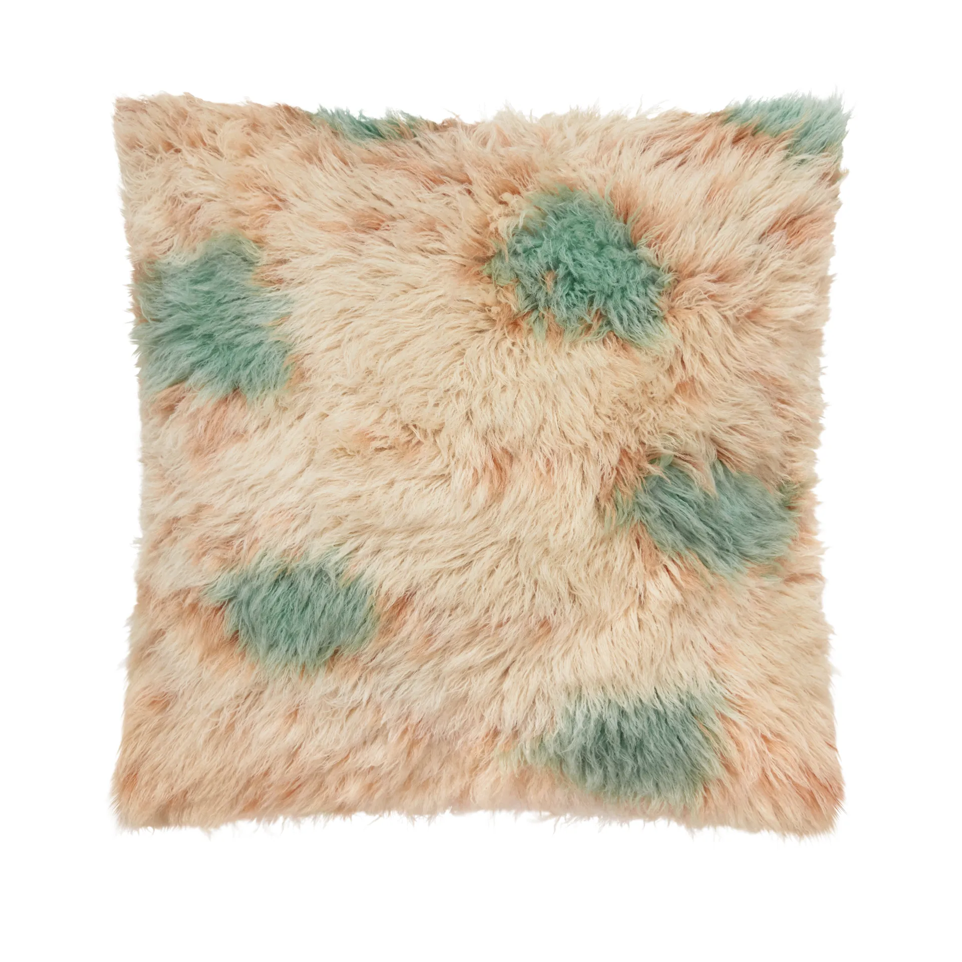 Monster cushion Medium 50x50 cm, Turquoise-peach Hem