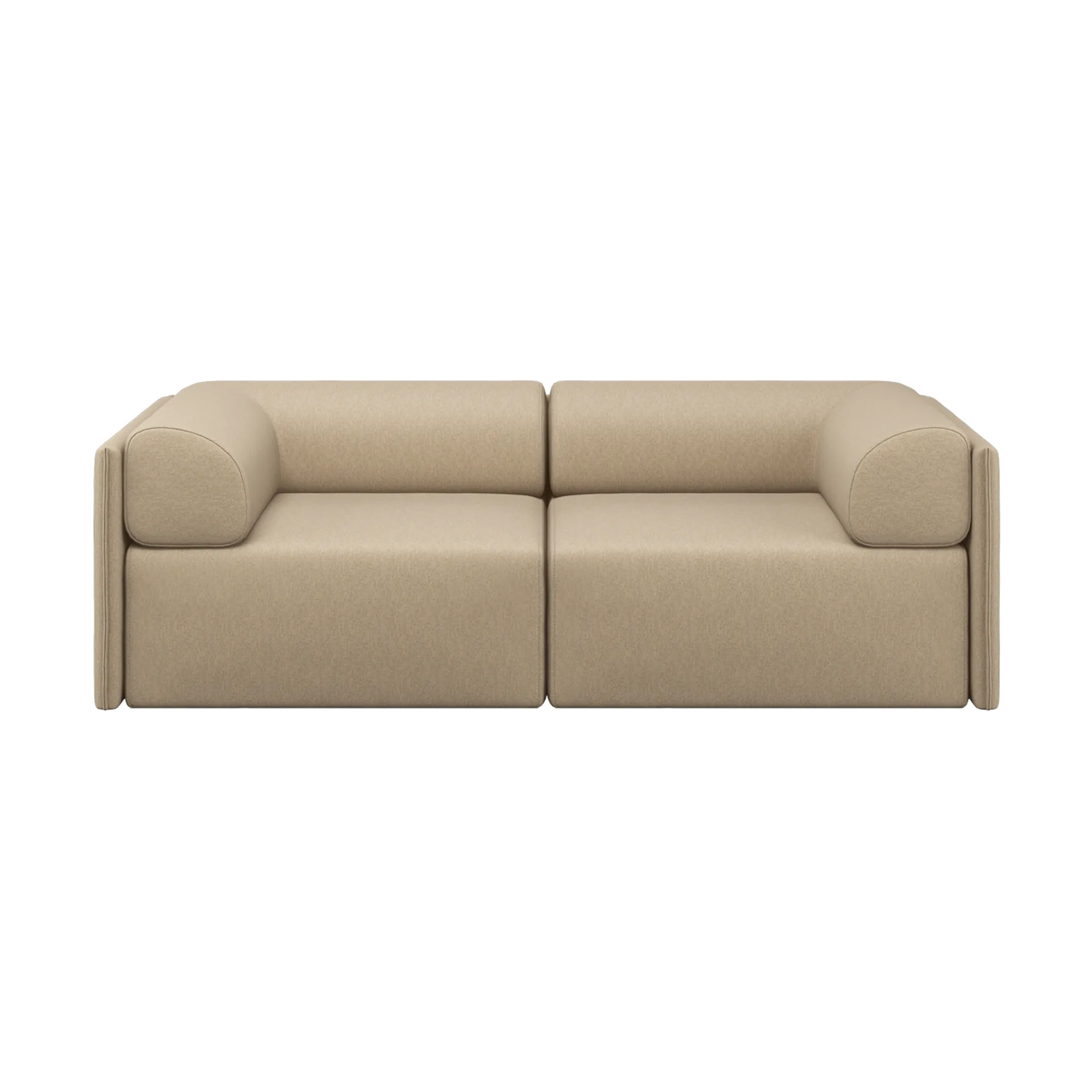 Palo Block 2-seater sofa with arm rest Low 200 cm, Beige Hem