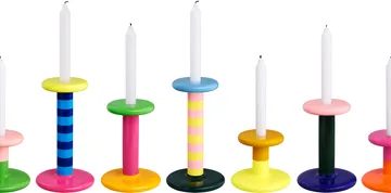 Pesa candlestick High 23 cm - Pink-sulfur yellow stripe - Hem