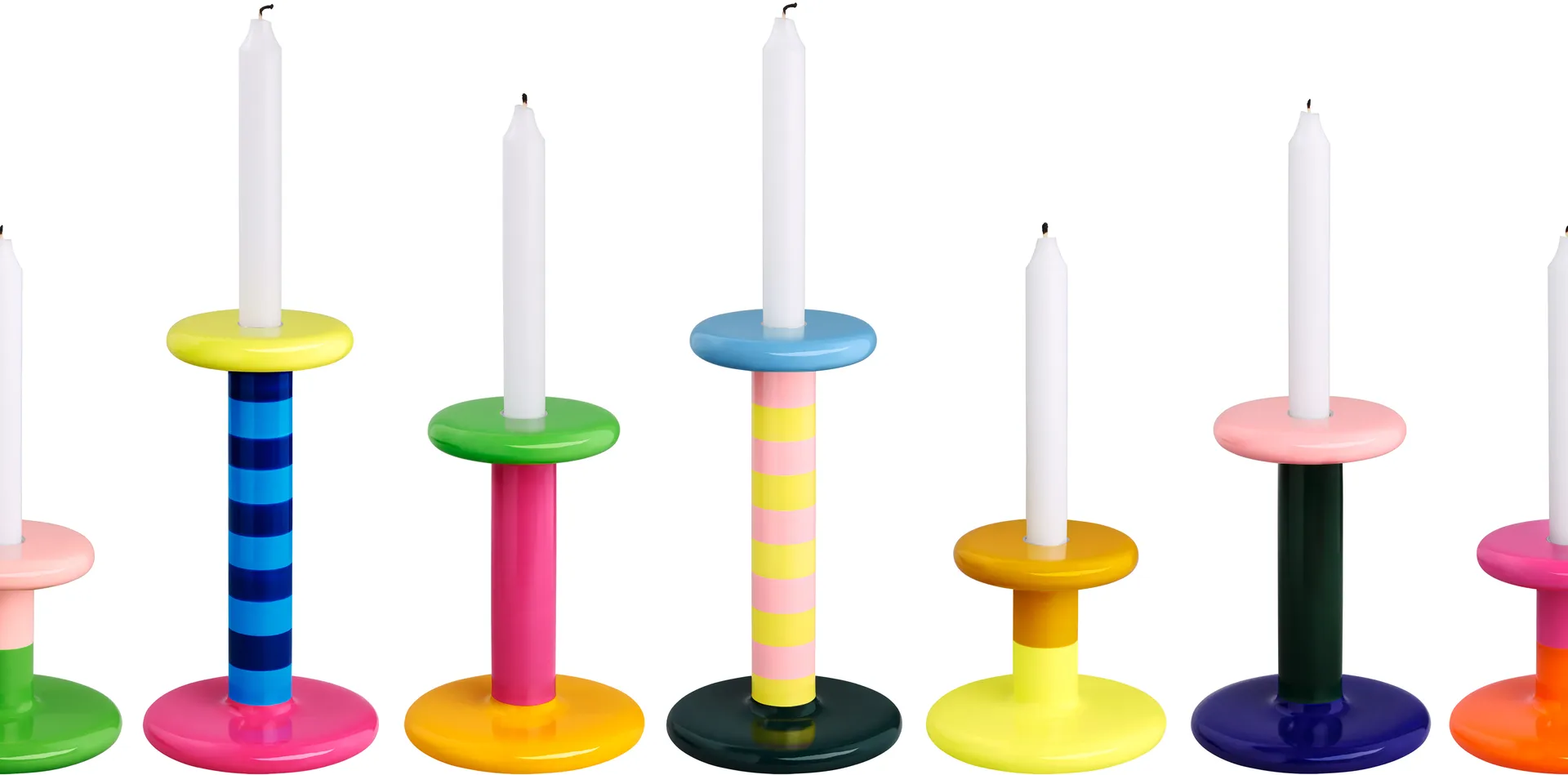 Pesa candlestick Low 11 cm, Pink-green Hem