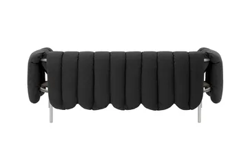 Puffy 2,5-seater sofa 205 cm - Anthracite-stainless steel - Hem