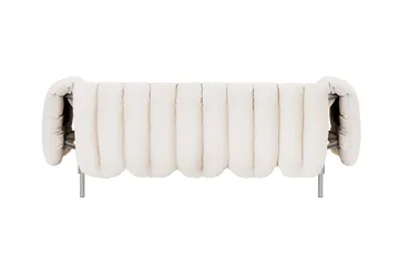 Puffy 2,5-seater sofa 205 cm - Natural-stainless steel - Hem