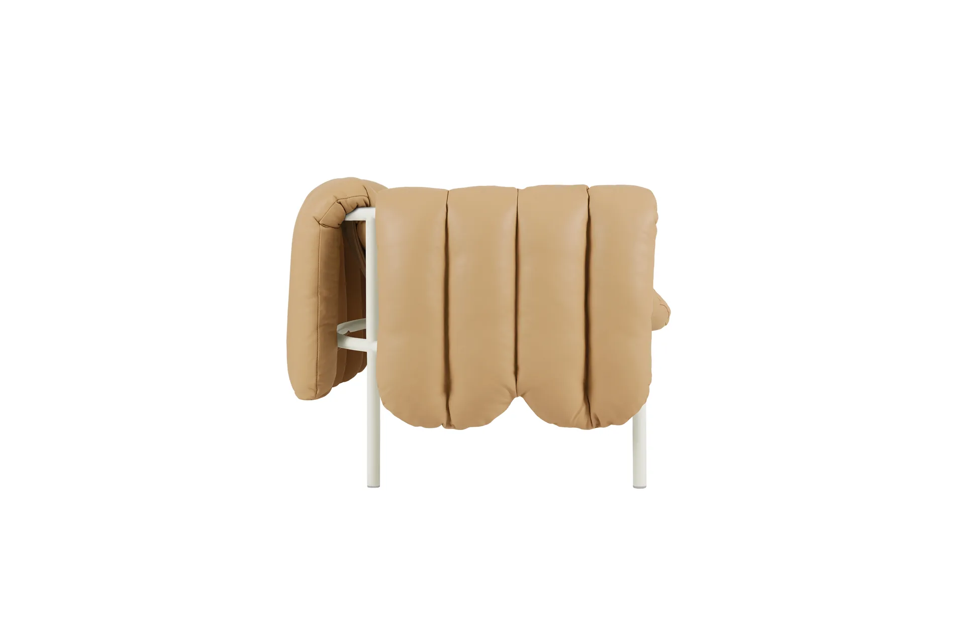 Puffy 2,5-seater sofa 205 cm, Sand leather-cream Hem