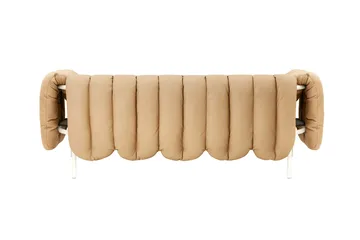 Puffy 2,5-seater sofa 205 cm - Sand leather-cream - Hem
