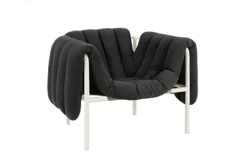 Puffy lounge chair - Anthracite-cream - Hem