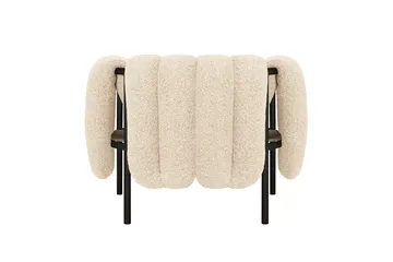 Puffy lounge chair - Eggshell-black grey - Hem
