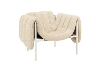 Puffy lounge chair - Eggshell-cream - Hem