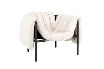 Puffy lounge chair - Natural-black grey - Hem
