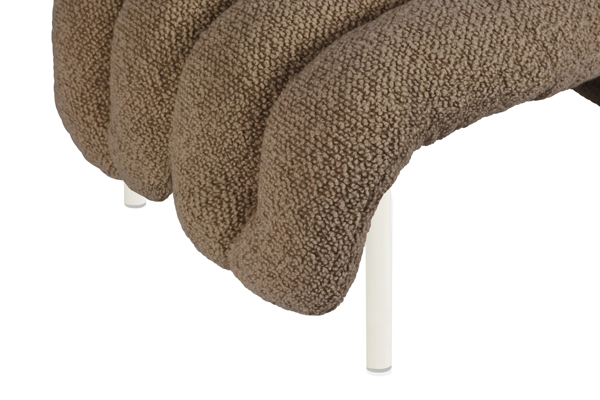 Puffy lounge chair + ottoman, Sawdust-cream Hem