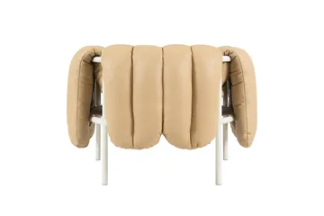 Puffy lounge chair - Sand leather-cream - Hem