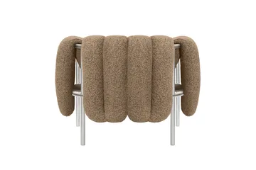 Puffy lounge chair - Sawdust-stainless steel - Hem