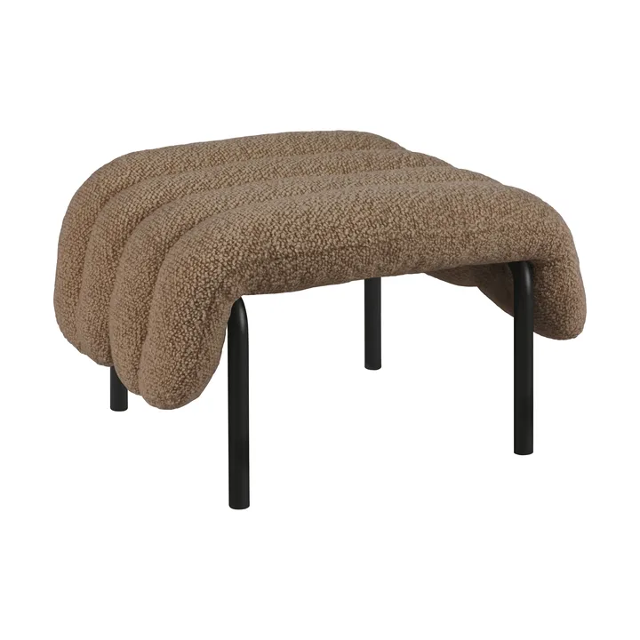 Puffy ottoman 58x67 cm - Sawdust-black grey - Hem