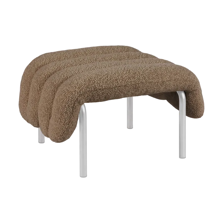 Puffy ottoman 58x67 cm - Sawdust-stainless steel - Hem