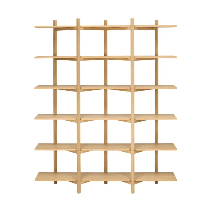 Zig Zag shelf High 175x214 cm - Oak - Hem