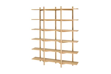 Zig Zag shelf High 175x214 cm - Oak - Hem