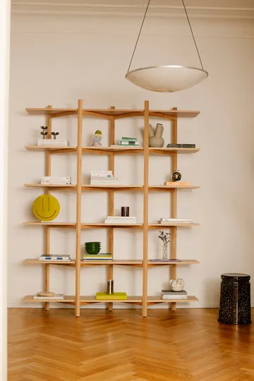 Zig Zag shelf High 175x214 cm - Oak - Hem