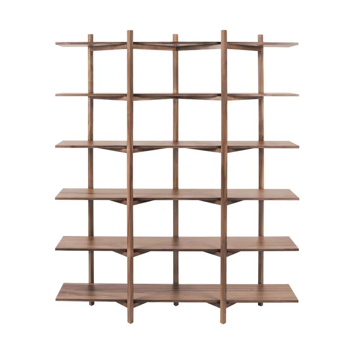 Zig Zag shelf High 175x214 cm - Walnut - Hem