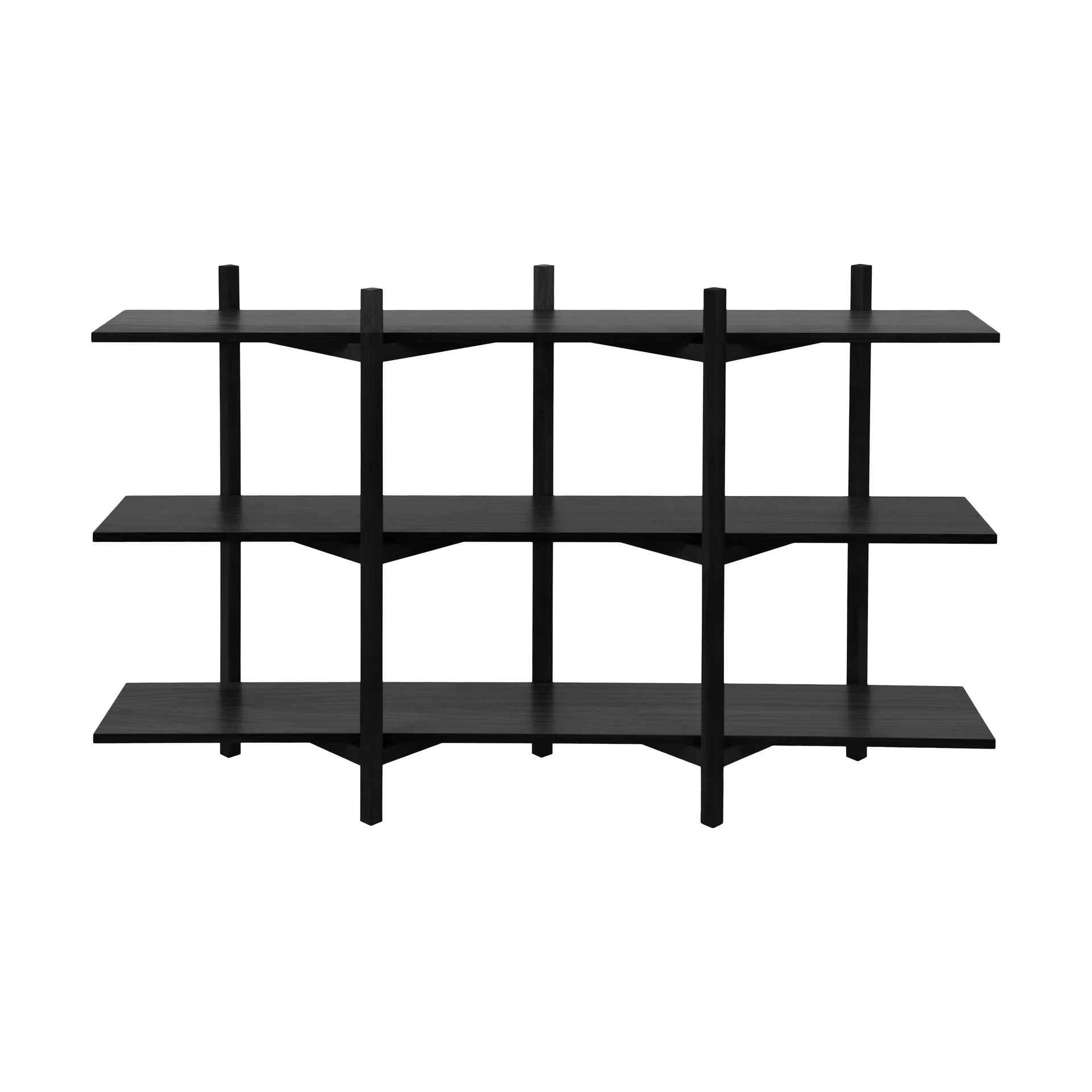 Zig Zag shelf Low 175x100 cm, Black Hem