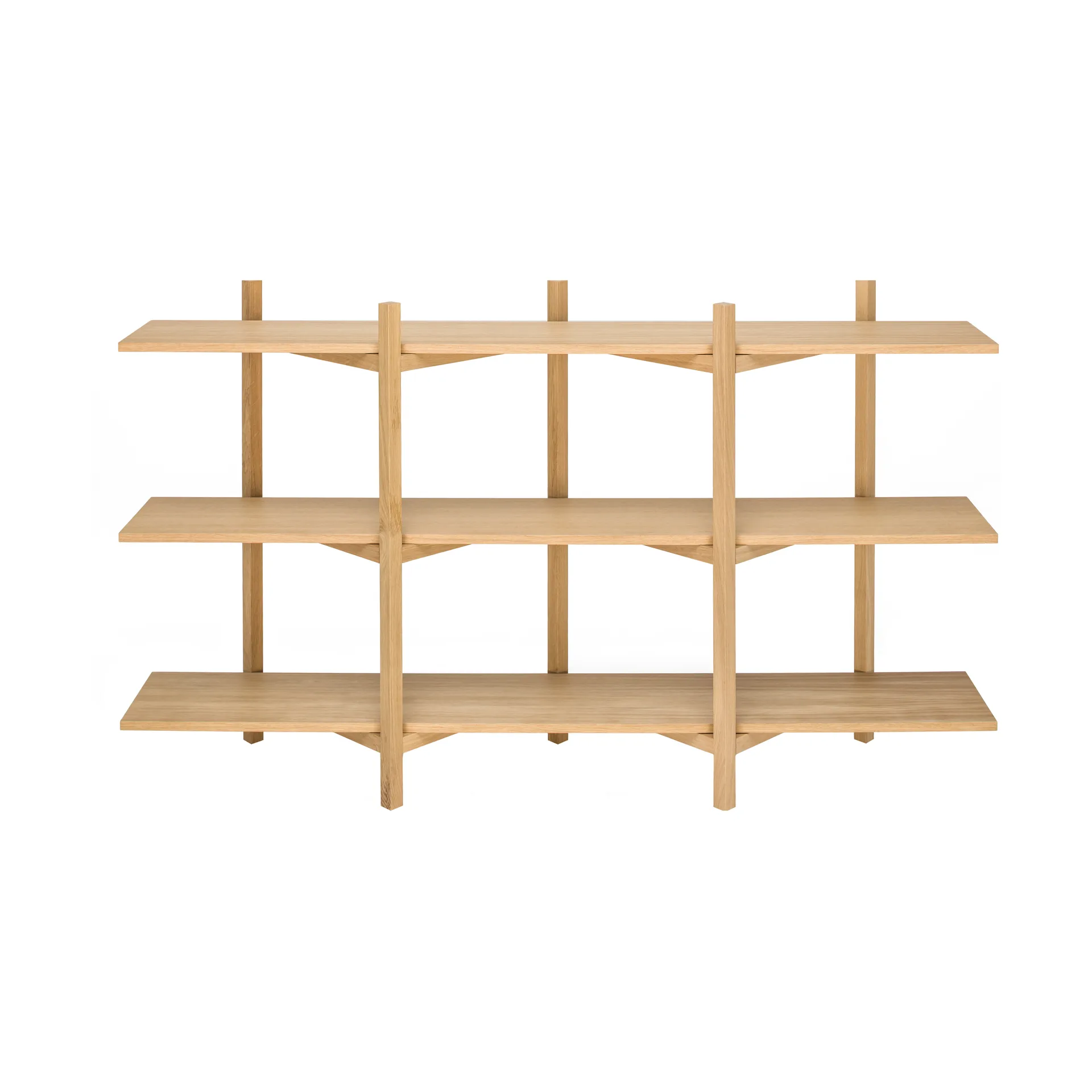 Zig Zag shelf Low 175x100 cm, Oak Hem