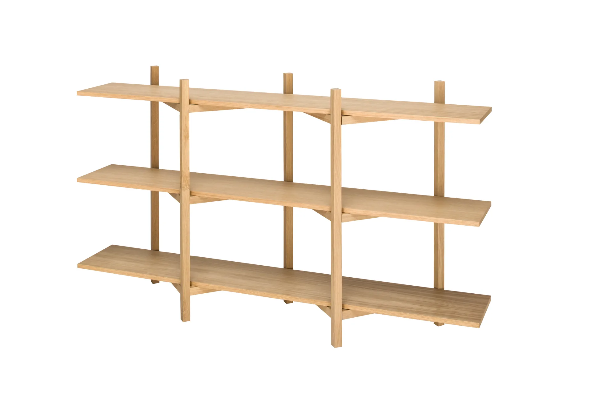 Zig Zag shelf Low 175x100 cm, Oak Hem