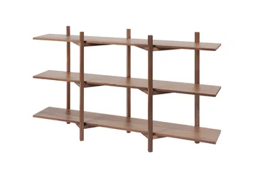 Zig Zag shelf Low 175x100 cm - Walnut - Hem