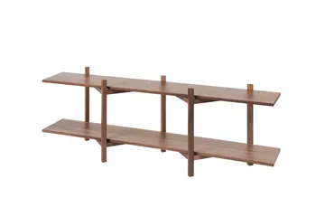 Zig Zag shelf Media 194x57 cm - Walnut - Hem