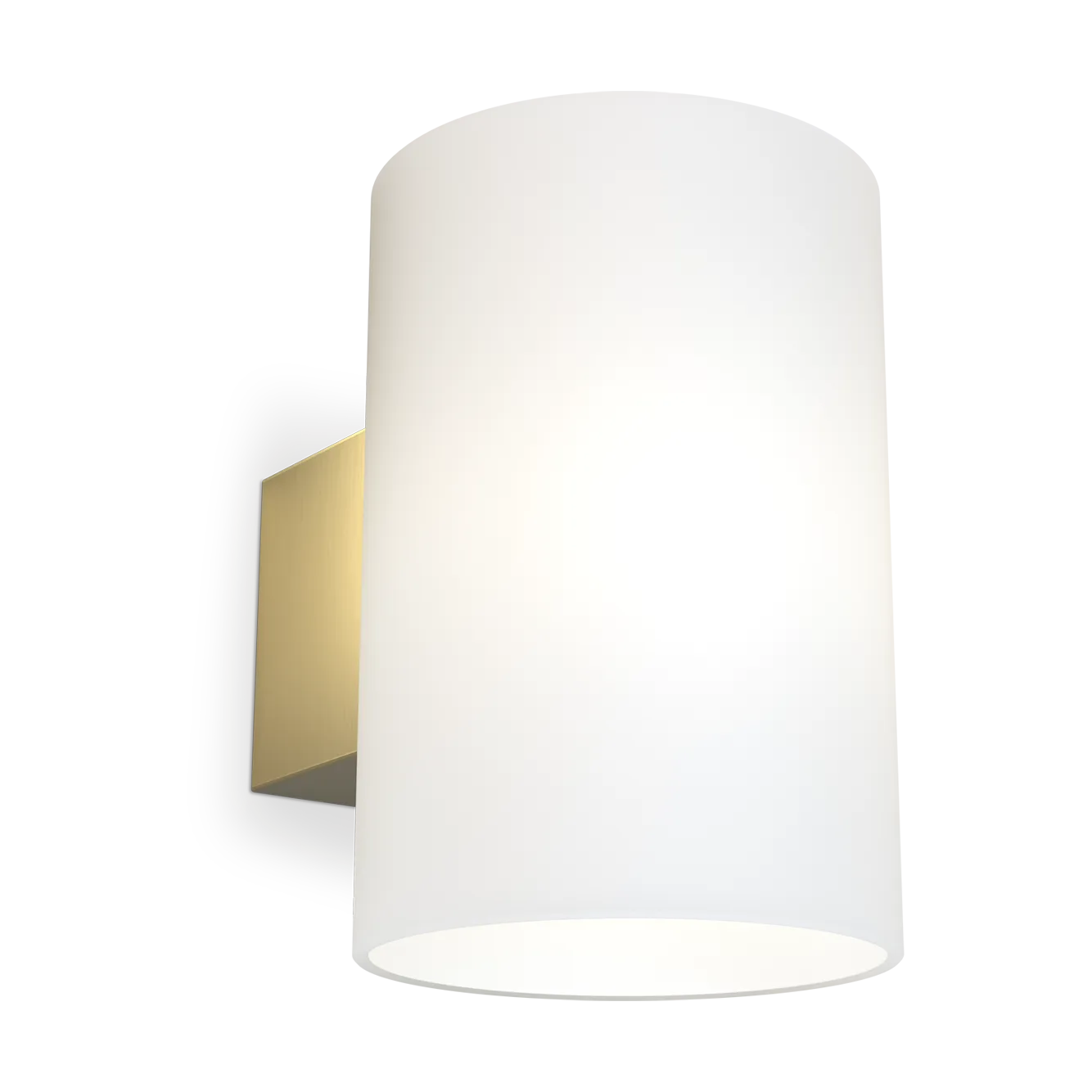 Evoke wall lamp large, Satin brass-opal glass Herstal