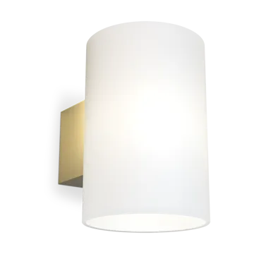 Evoke wall lamp large - Satin brass-opal glass - Herstal
