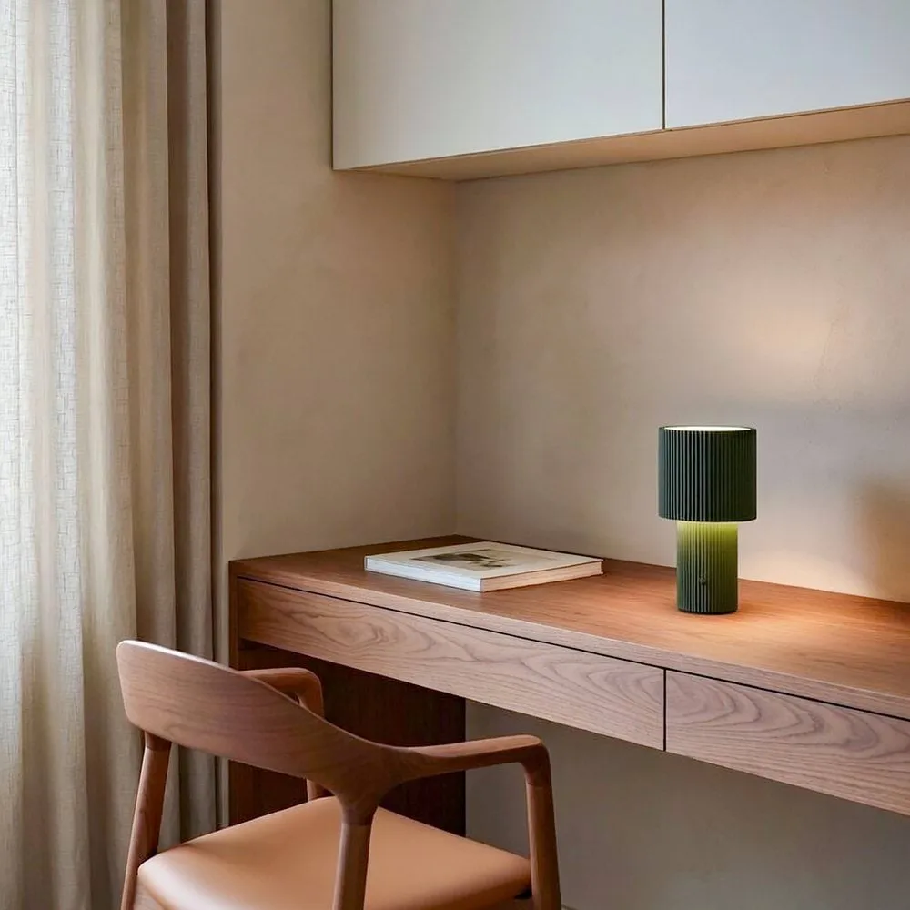 Iluma portable table lamp, Olive green Herstal