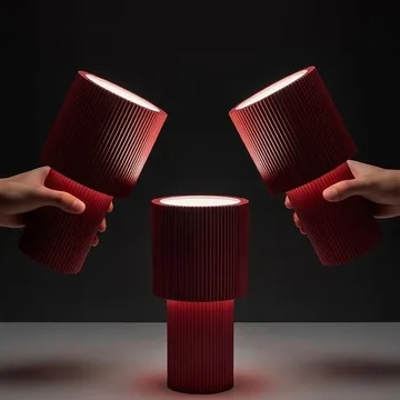 Iluma portable table lamp - Red - Herstal