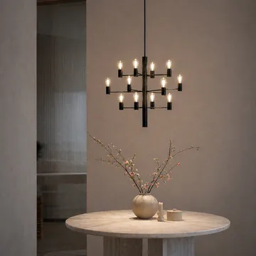 Manola 12 chandelier - black - Herstal