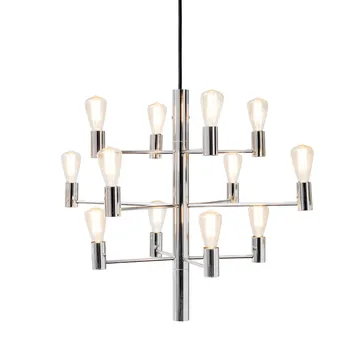 Manola 12 chandelier - chrome - Herstal