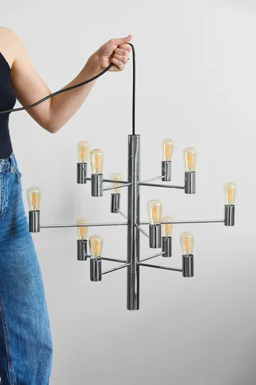 Manola 12 chandelier - chrome - Herstal
