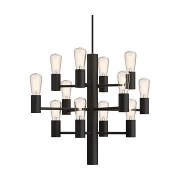 Manola Mini 12 chandelier - Black - Herstal