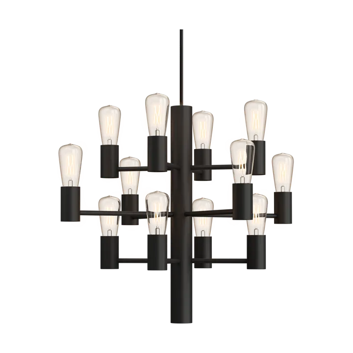 Manola Mini 12 chandelier - Black - Herstal