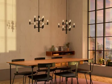Manola Mini 12 chandelier - Black - Herstal