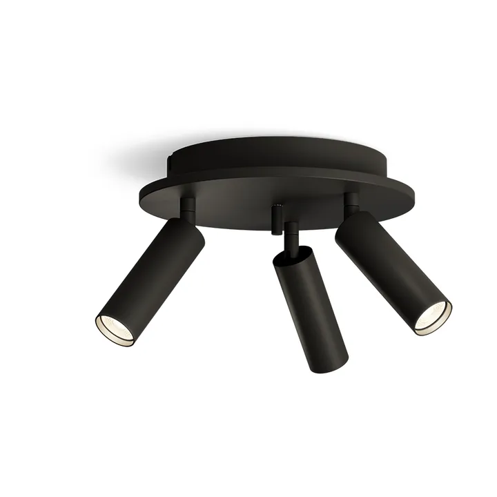 Pipeline spotlight rund 3 - Matte black - Herstal